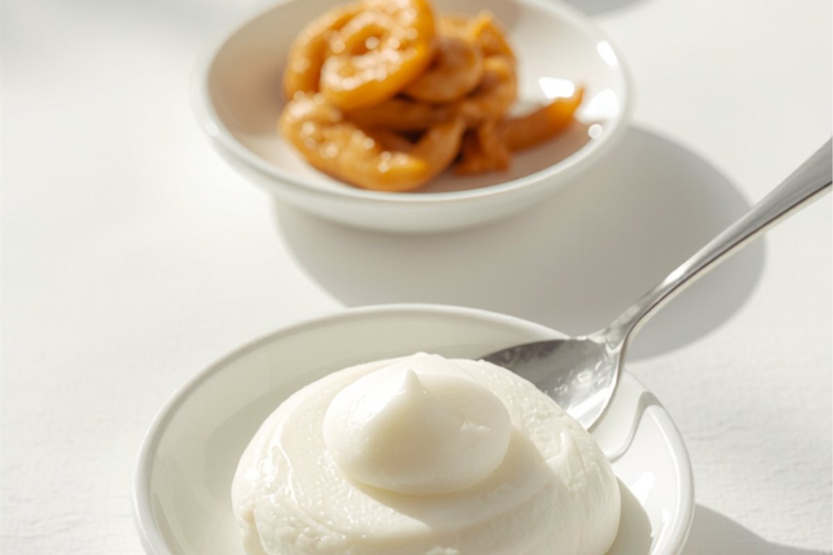 やわらかさの段階が異なる和食のおかずを小皿に並べて比べたところ