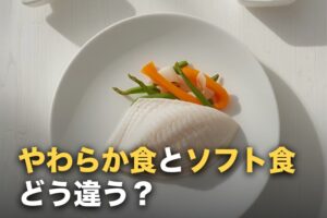 やわらか食・ソフト食・ムース食・きざみ食の違い早見表｜選び方の基準