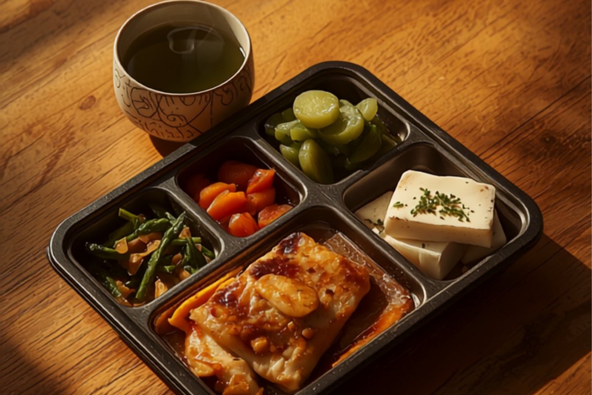 主菜1品と副菜3品の宅配食トレー