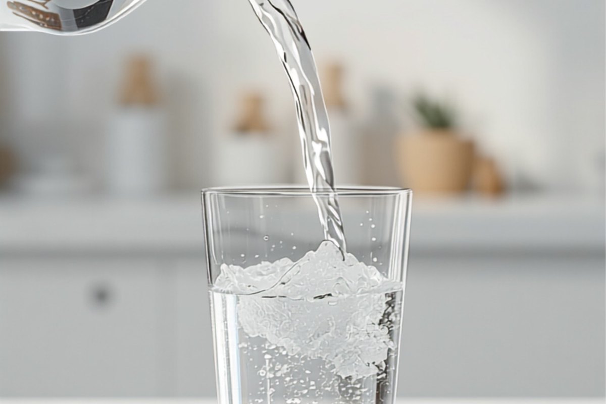 グラスに注いだ水