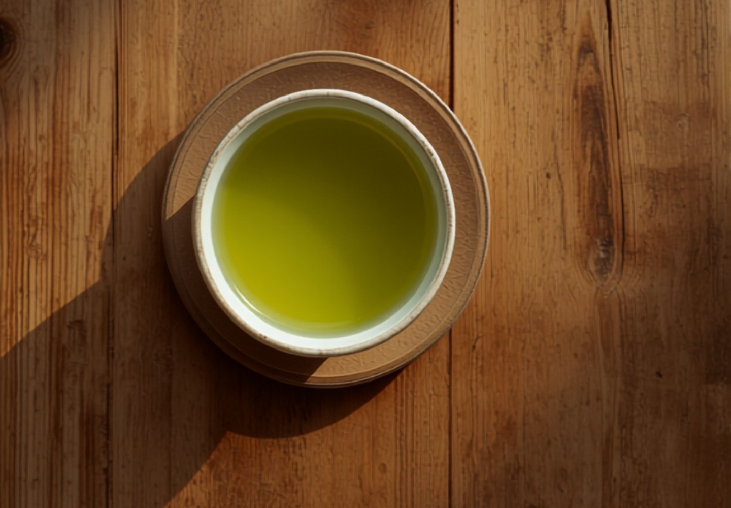湯呑みの緑茶